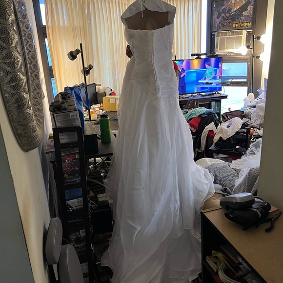 laprosa Dresses & Skirts - Beautiful lace and sequence decorated wedding dress with veil.